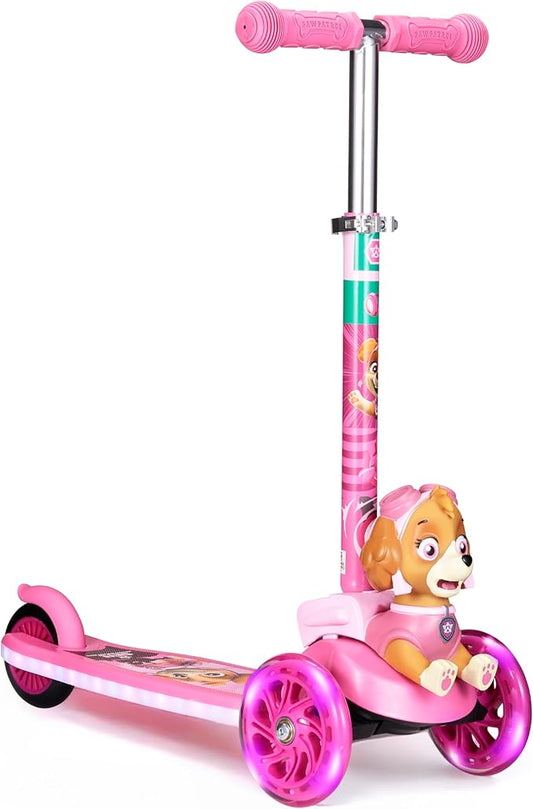 3D Kick Scooter for Kids, Self-Balancing 3 Wheeled Light Up Scooter with Extra Wide Anti-Slip Deck, Rear Brake, Lean to Steer, Lightweight Design, for Kids 3 and up, 75 LB Limit