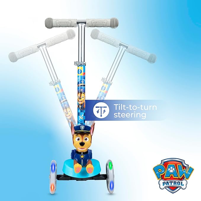 3D Kick Scooter for Kids, Self-Balancing 3 Wheeled Light Up Scooter with Extra Wide Anti-Slip Deck, Rear Brake, Lean to Steer, Lightweight Design, for Kids 3 and up, 75 LB Limit