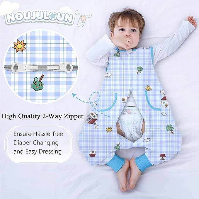 Toddler Sleep Sacks Sleep Sack 9-24 Months with legs Cozy comfy Baby Warable Blanket with 2-Way Zipper (2T-3T)