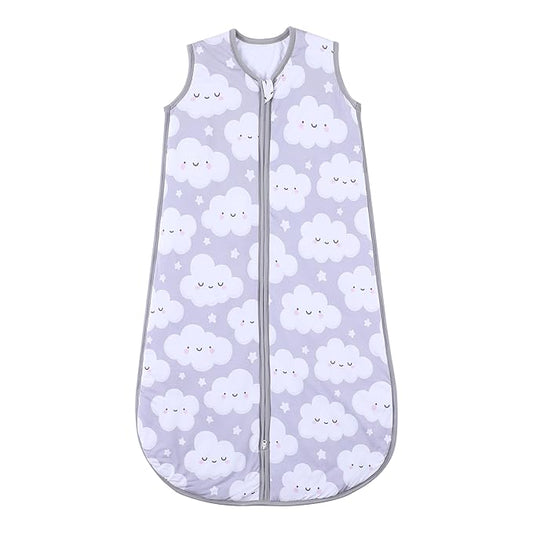 Baby Sleep Sack 2-4 T 95% Rayon from Bamboo 5% Spandex Boys & Girls Wearable Blanket 1.0 TOG Toddler Sleeping Sack 2- Way Zipper X-Large Cloud