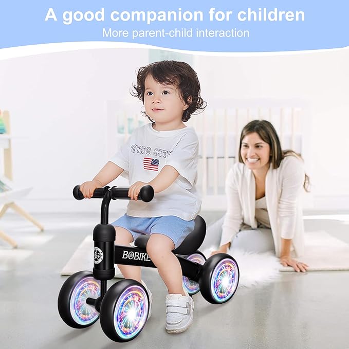 Baby Balance Bike Toys for 12-36 Months Kids Toy Boy and Girls Gifts Toddler Best First Birthday Gift Children Walker No Pedal Infant 4 Wheels Bicycle