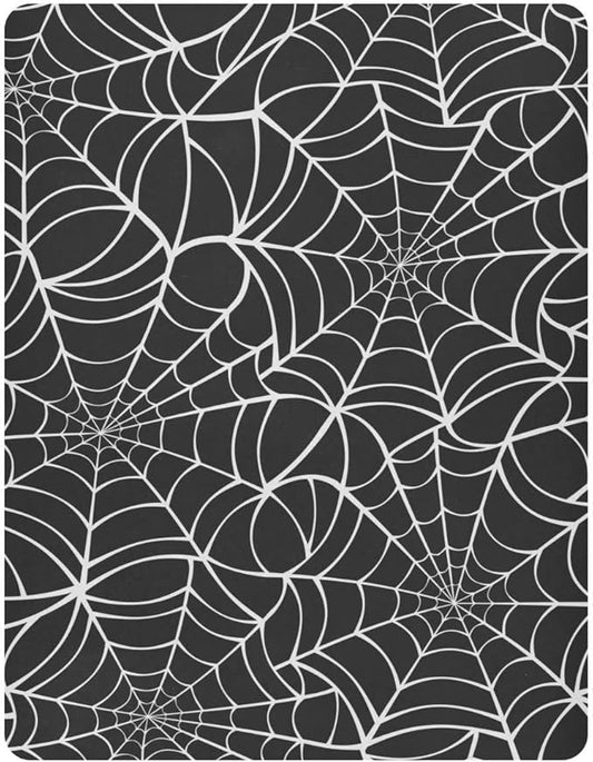 Spider Web Halloween Crib Sheets Soft Breathable Fitted Baby Playard Sheets Mattress Cover for Girl Boys, 39" x 27" x 5"