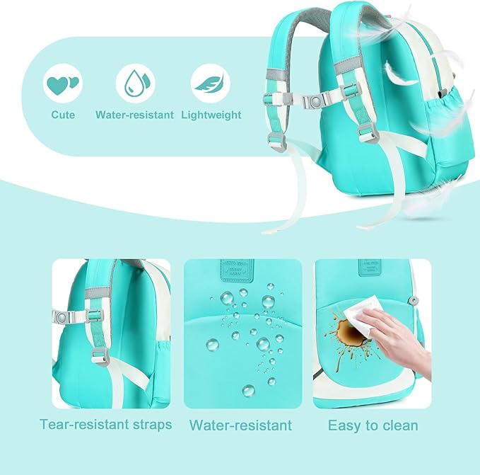 CAMTOP Toddler Backpack for Boys Girls 2-4, Kids Backpacks for Kindergarten Preschool, 12" H Small Bookbag for Daycare Travel (Blue, 12''- Not fit A4 folder)