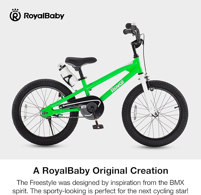 RoyalBaby Kids Bike Freestyle Classic & EZ Balance Pedal Switchable Bicycle, 12 14 16 18 Inch, 3-10 Years Toddler to Big Kids