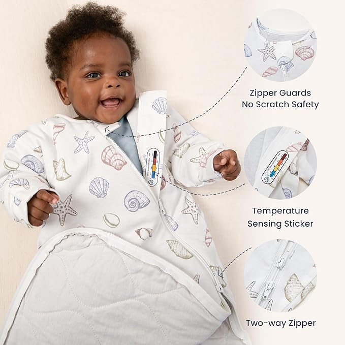 kaiya baby Unisex Sleeping Bag for Babies and Toddlers 2.5 Tog Sleep Sack, Long Sleeve Sleep Sack, Wearable Blanket Baby