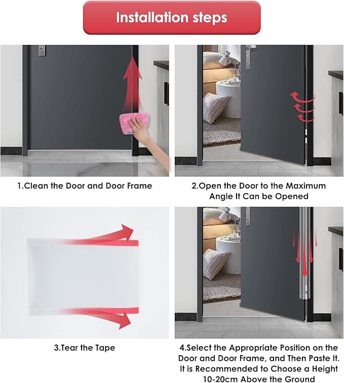 Angloria Baby Proofing Door Pinch Guard, Hinge Cover, Protector for Kids Finger Safety, Heavy Duty Jam Shield, Translucent
