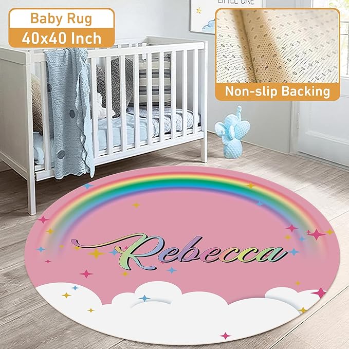 Personalized Crib Bedding Set - 4 Piece Custom Gift Pink Unicorn Crib Bed Set with Name, Soft Double Layer Blanket Set for Infant Baby Girl, Nursery Bedding Set for Toddler Boys