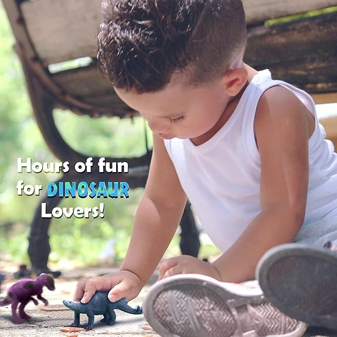 Kimicare Kids Dinosaur Figures Toys, 18 Pcs Plastic Dinosaur Toys for Kids 3-5, STEM Educational Realistic Dinosaurs Figurine Playset for Toddlers, Dino Toy Birthday Gifts Christmas Stocking Stuffers