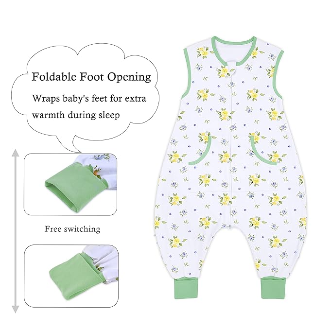 Toddler Sleep Sacks Sleep Sack 9-24 Months with legs Cozy comfy Baby Warable Blanket with 2-Way Zipper (9M-2T)