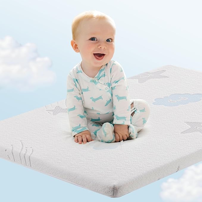 Ganondorf 38X26X1.5 Pack and Play Mattress Pack N Play Mattress Anti Slip Memory Foam Baby Mattress Pad with Removable Cover