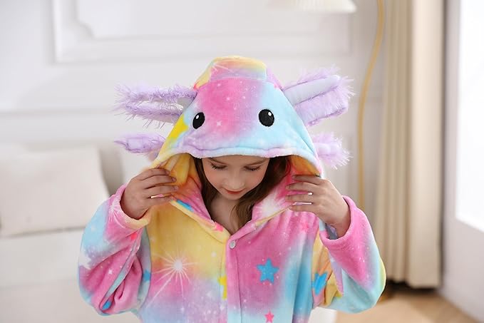 DELEY Girl's Robe Baby Boys Hoodie Robes Toddler Bathrobes for Kids Pajamas Sleepwear