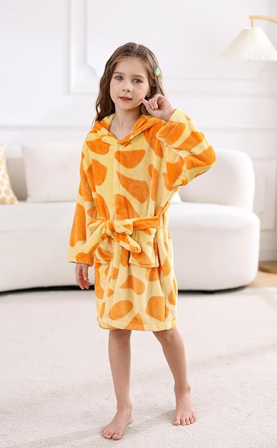 CuteOn Bathrobe for Women Soft Fleece Hooded Plush Loungewear