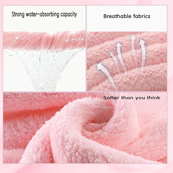 Toddler Bath Towel Baby Towels with Hood 27.5"X55" Ultra Absorbent Soft Bathrobe Blanket Kids Shower Towel for Girls and Boys(Rainbow Pink)