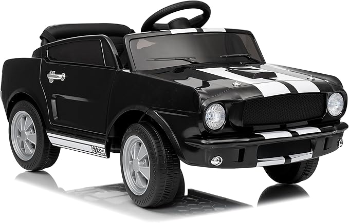 12V Ride on Car for Kids, Licensed Shelby GT350 Electric Toy with Parent Remote Control, 3 Speeds, LED Headlights, Music & Safety Belt for Toddlers