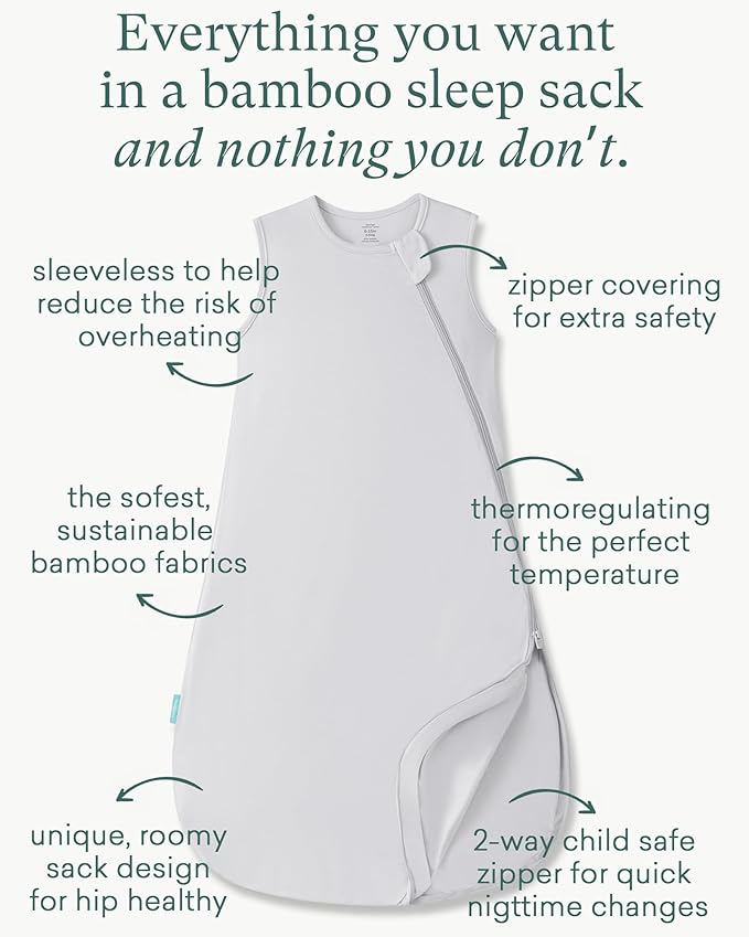 PurComfy Extra-Long Toddler Sleep Sack, Premium Bamboo Viscose Summer Sleeping Bag Supersoft 0.5 TOG Wearable Blanket 3T-4T-5T