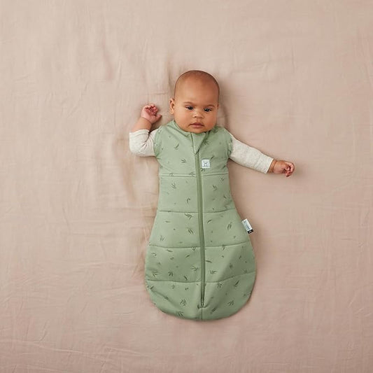 ergoPouch Cocoon Swaddle Sack 0.2 TOG - Baby Sleep Sack, Gentle Snug Fit Helps Calm Startle Reflex, Ideal for Arms In/Out Sleeping, Soft Breathable Fabric for Better Sleep (3-6 Months, Willow)