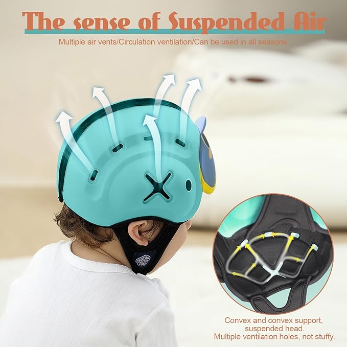 MamboBaby Baby Safety Helmet, Baby Head Protector for Crawling & Walking, Ultra-Lightweight Breathable - Soft Adjustable Toddler Head Guard, Anti-Bump, for 10-24 Months