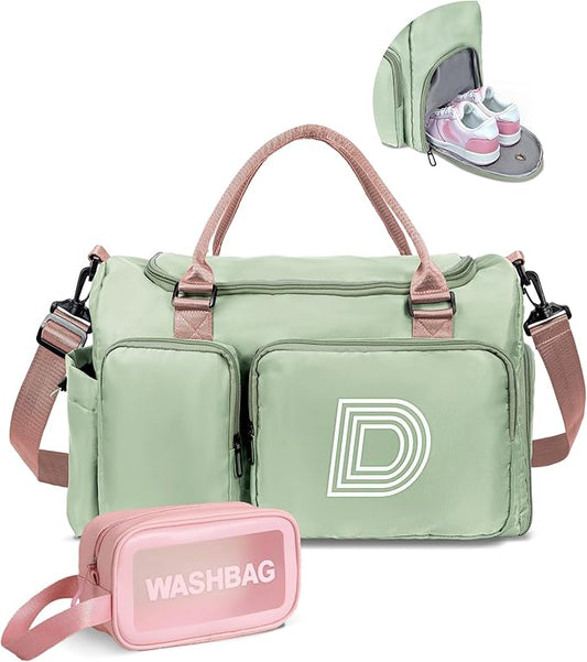 Elilier Girls Boys Birthday Gifts, Initial Travel Duffel Bag, Easter Basket Stuffers for Teens, Monogram Overnight Bag Gift for Grandmother,Birthday Gifts Personalized Gifts Bridesmaid Gifts