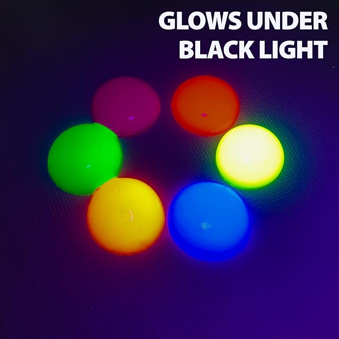 milo Fluorescent Neon Washable Paint | 16 oz Bottles 6 Colors | Made in the USA | Glows UV in Black Light | Safe & Non-Toxic Tempera Paint for Arts & Crafts, Poster, Window, Classroom, School, Project