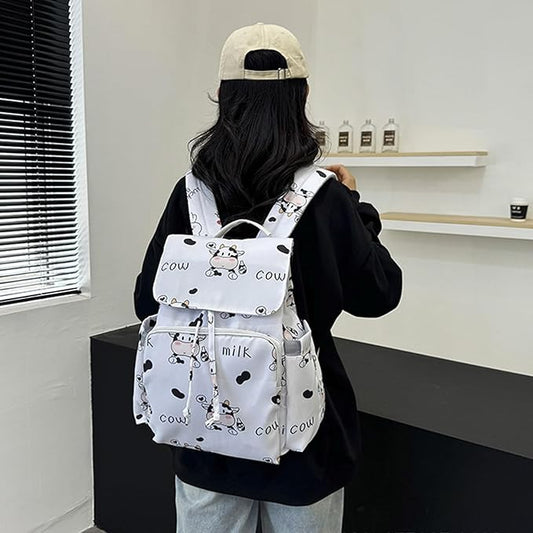 Multi Compartment Diaper Bag with Stylish Print Design Waterproof Oxford Fabric Backpack for Moms Travel Outdoor