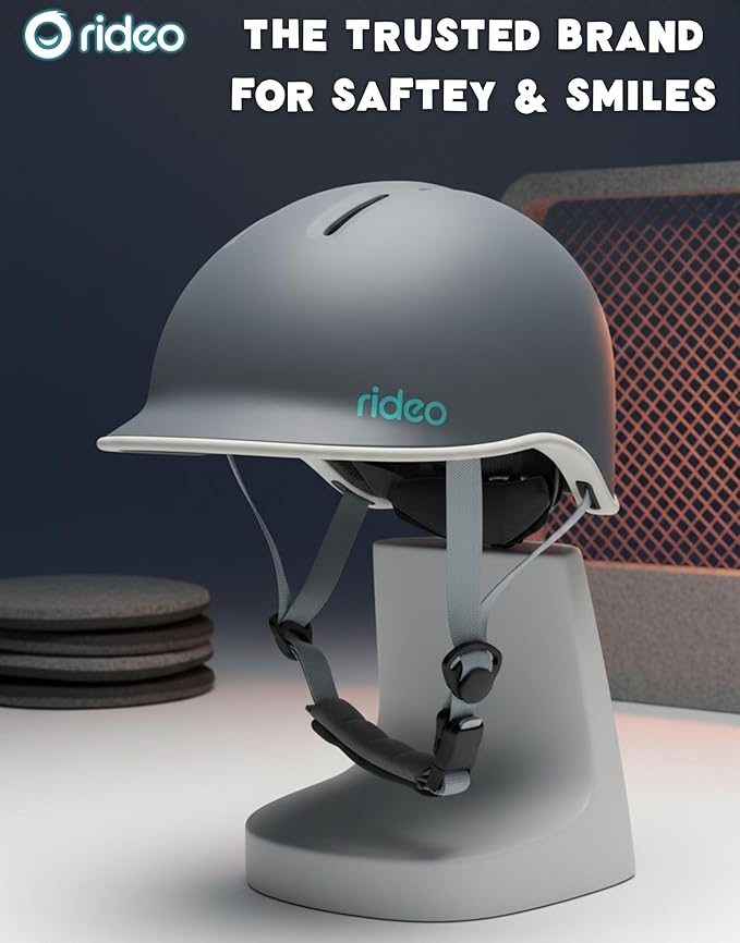 Rideo Kids Bike Helmet for Kids 3-5, Advanced Safety Girls Helmet, Adjustable & Multi-Sport, Patented Safety Buckle, Toddler to Youth