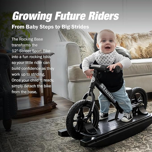 Strider 12” Pro Bike - Helps Teach Baby How to Ride a Balance Bicycle - for Kids 6 Months to 4 Years - Easy Assembly & Adjustments