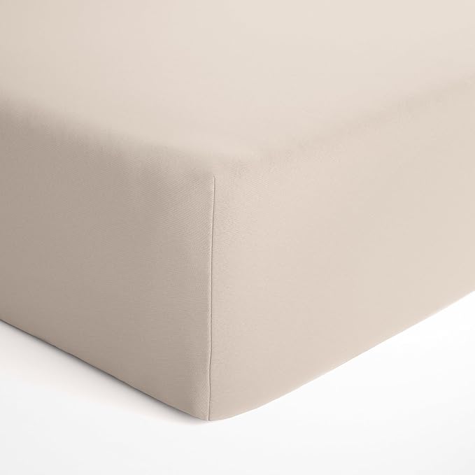 Makemake Organics GOTS Certified Organic Cotton Fitted Crib Sheet Soft Breathable (28"x52", Taupe)