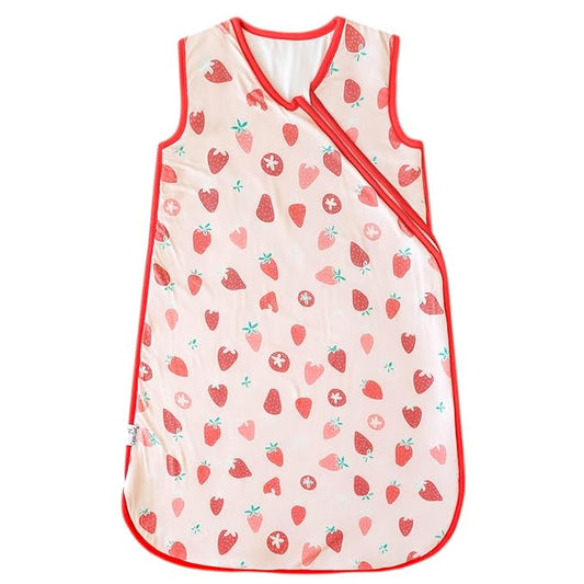 Copper Pearl Sleep Sack: Warm and Cozy Baby Bag in a Variety of Trendy Designs, Safe Alternative to Blankets, Sleeveless Baby Sleep Sack Swaddle Sizes Newborn to 24 Months - Strawberry