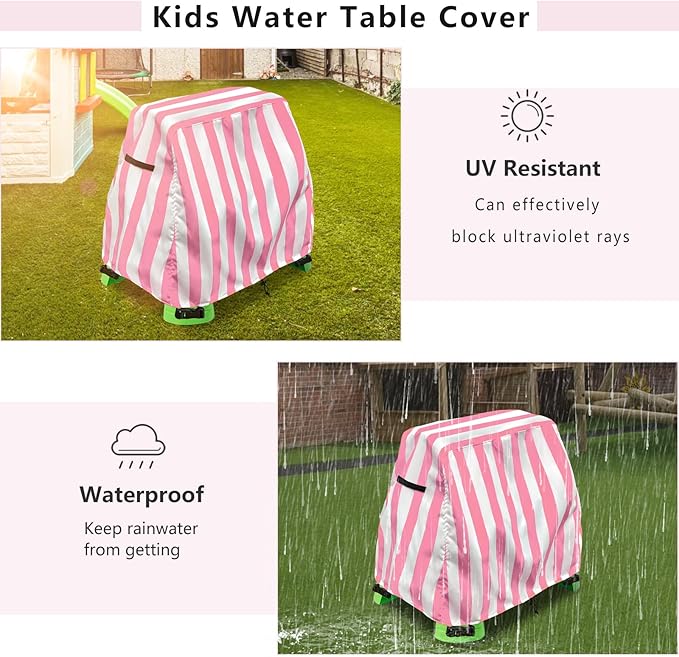 Kids Water Table Cover Fit Rain Showers Splash Pond Water Table,Waterproof Dust Proof Anti-UV Outdoor Toys Cover-Cover only