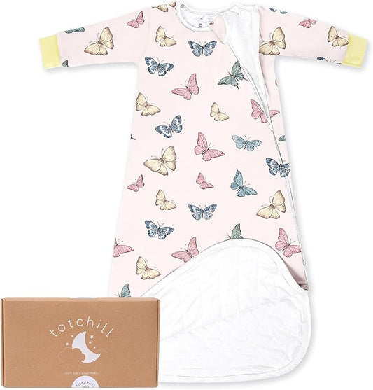 Baby Sleep Sack Long Sleeve 1.0 TOG 0-6-18-3T Wearable Blanket Infant Sleeping Bag, Soft & Breathable, 2-Way Zipper
