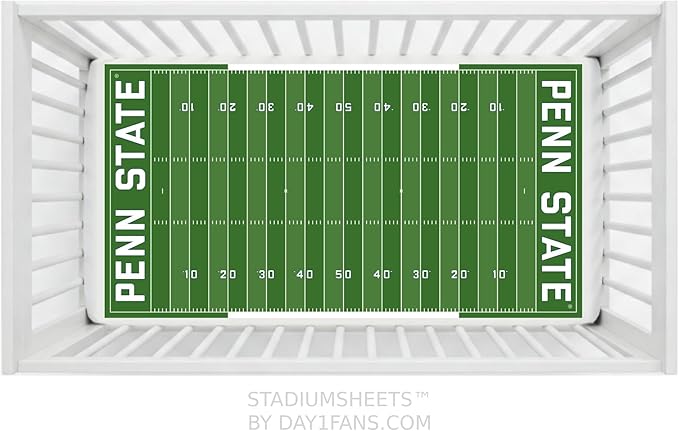 STADIUMSHEETS Day1Fans Officially-Licensed Fitted Crib Sheet (Penn State Nittany Lions)
