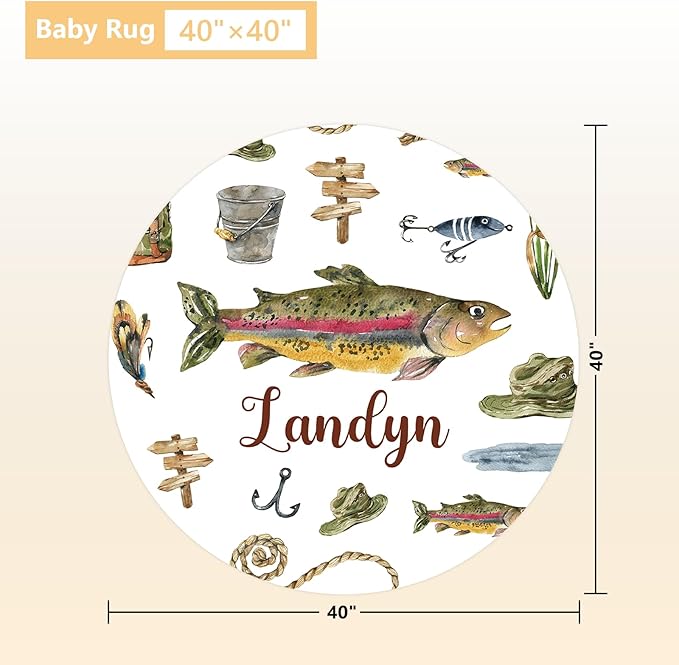 Personalized Baby Bedding Set - 3 Pcs Custom Name Crib Bedding Set for Nursery - Soft Baby Crib Set with Double Layer Blanket for Boy Girl - Customized Gifts for Infant Toddler - Green Fishing