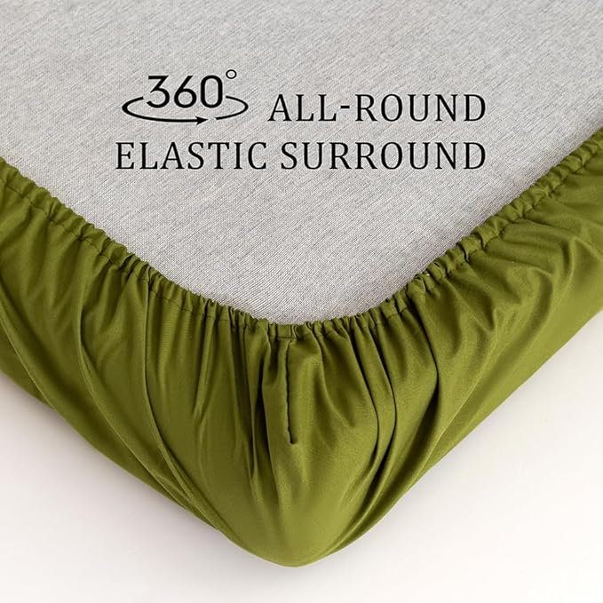 3 Piece Toddler Sheet Set,Sage Green Basics Bed Sheet Set for Toddler,Microfiber 3-Piece Sheet Set Soft Breathable Crib Bedding Set for Kids,Includes Flat Sheet, Fitted Sheet, Pillowcase