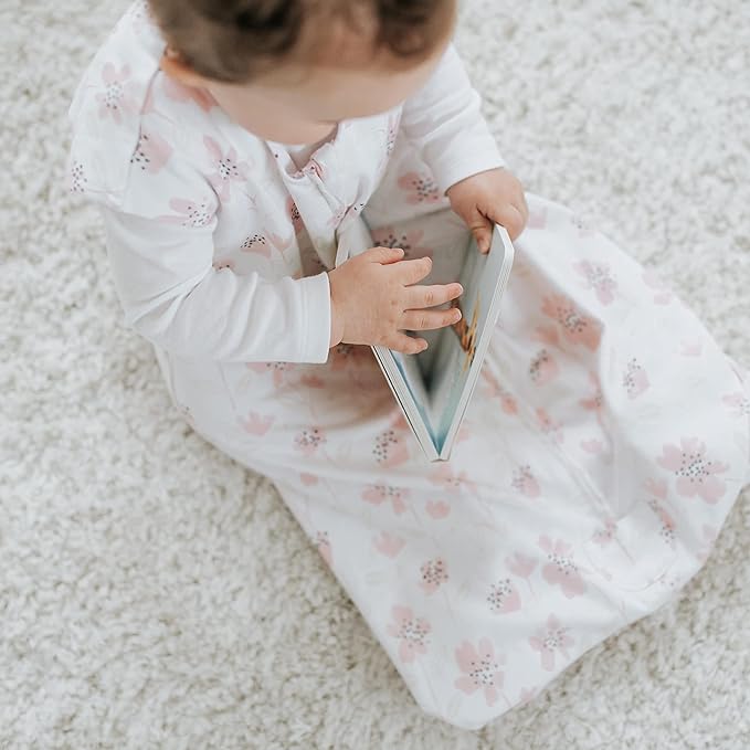 HALO SleepSack, 100% Cotton Wearable Blanket, Swaddle Transition Sleeping Bag, TOG 0.5, Wildflower Blush, X-Large, 18-24 Months