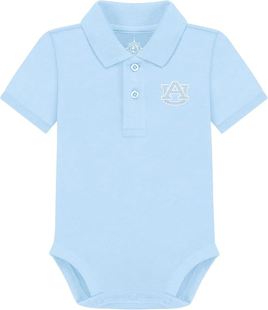 Creative Knitwear College Baby Polo Bodysuit Solid - Team Logo, Multiple Colors, for Boys & Girls (0-12 Months)