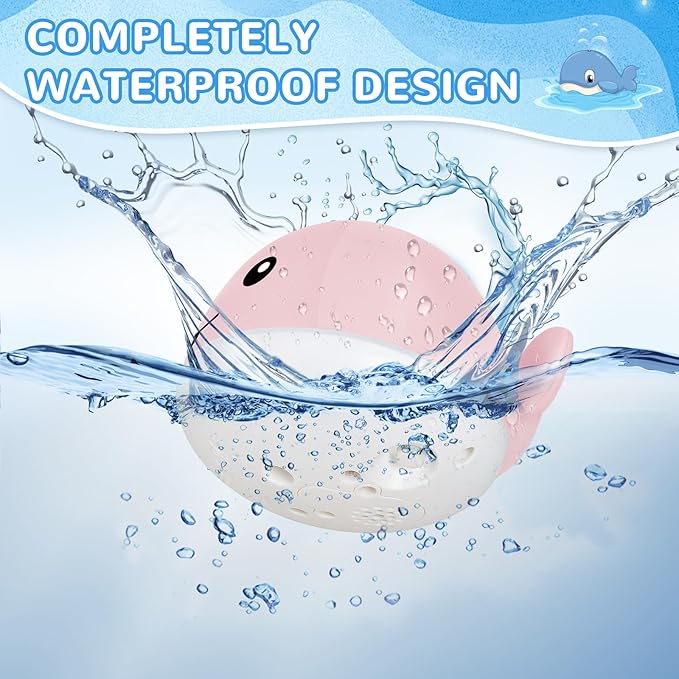 Gigilli Baby Girl Whale Bath Toy, Easy Charging Bath Toys for Kids Ages 1-3 Light Up Bath Fountain Toy 6-12-18 Months Toddler Bath Toy Sprinkler Baby Christmas Stocking Stuffers Birthday Gifts
