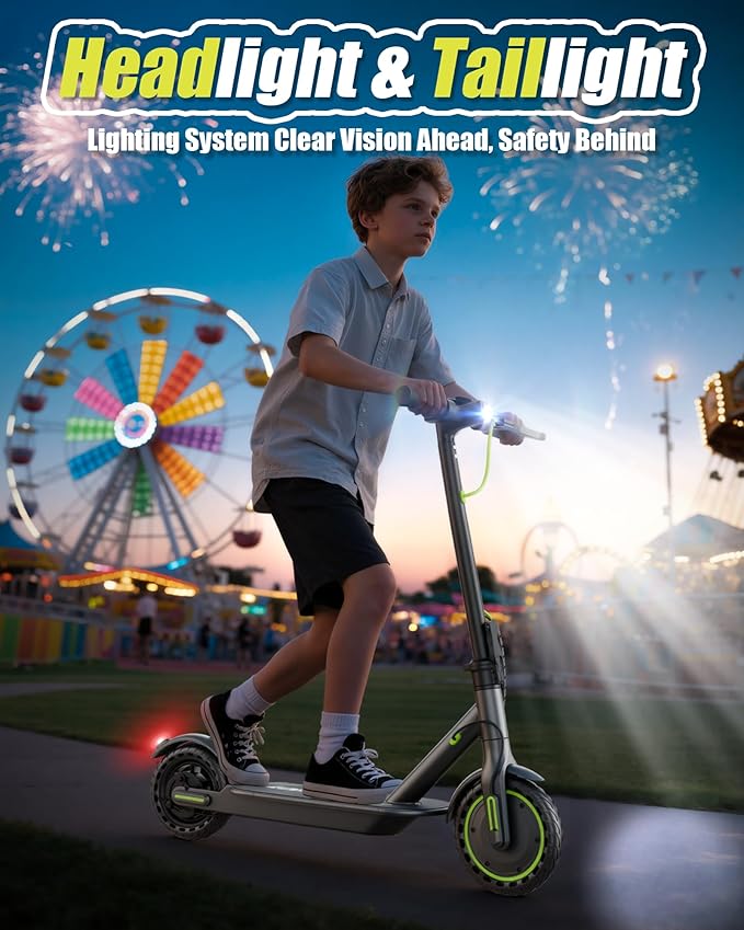 MAXSHOT Electric Scooter Adults & Big Kids, 350W Powerful Motor, Top Speed 16/19MPH, 12/16/19/21Miles Range, 8.5" Solid Tires Folding Commuter Escooter with Dual Suspension for Commuting, APP Control