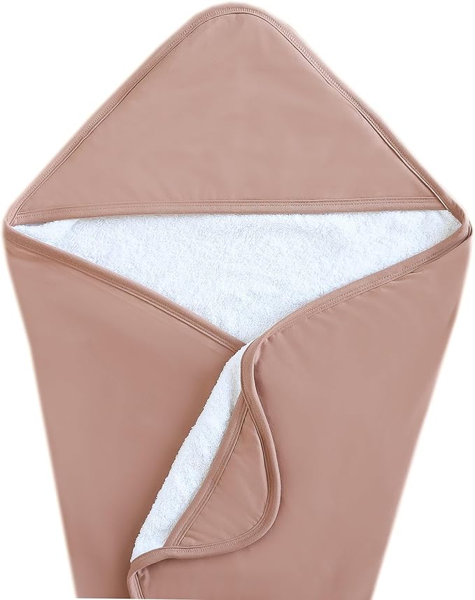 Copper Pearl Hooded Bath Towels Premium Knit/Terry Cloth Baby Towels with Hood, Pockets, and Cool Designs - Great to Gift and Make Bath Time Fun - Baby Bath Towel, Pecan