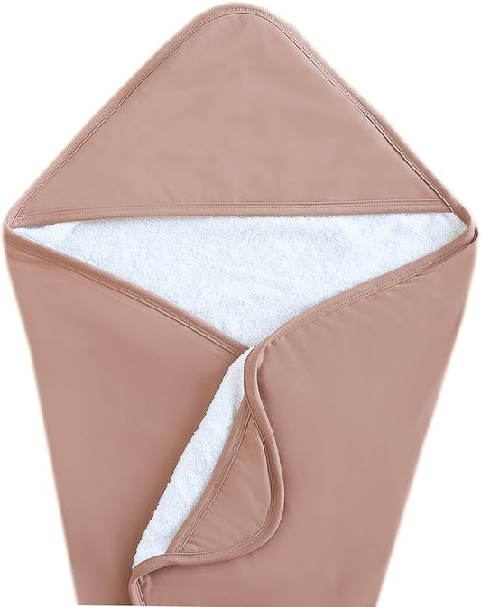 Copper Pearl Hooded Bath Towels Premium Knit/Terry Cloth Baby Towels with Hood, Pockets, and Cool Designs - Great to Gift and Make Bath Time Fun - Baby Bath Towel, Pecan