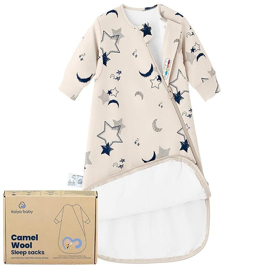 Unisex Sleeping Bag for Babies and Toddlers 1.0 Tog Sleep Sack 0-6 Months, Newborn Sleep Sack, Wearable Blanket Baby, One Piece Long Sleeves, Gifts for Baby