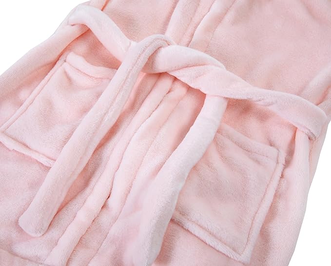 Dinosaur Boys Girls Fleece Hooded Robe Kids Toddler Warm Fuzzy Cartoon Dino Bathrobe