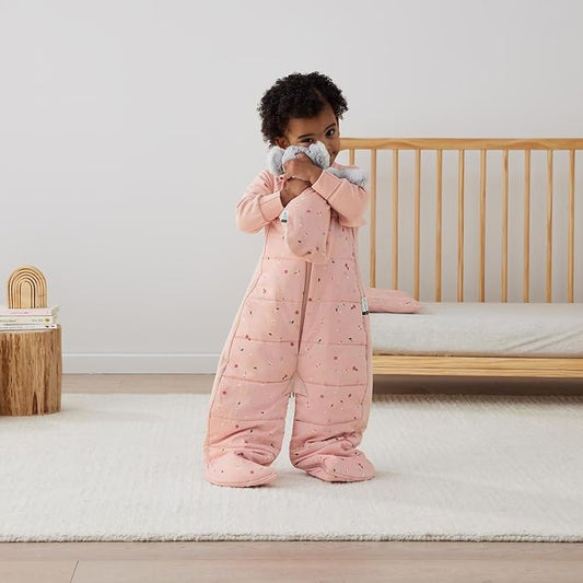 ergoPouch Sleep Suit Bag 2.5 TOG – Baby Sleep Sack & Wearable Blanket, 2-in-1 Convertible Sack to Suit with Legs for Safe Movement, Regulates Temperature Overnight, Unisex (2-4 Years, Daisies)