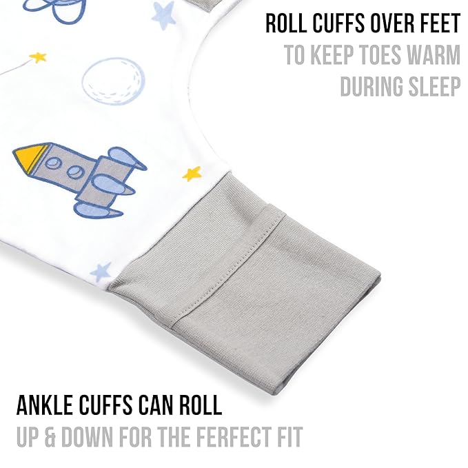 Mama Cheetah Toddler Sleep Sack with Feet, 0.5 TOG Organic Cotton Baby Wearable Blankets with Legs, Baby Sleeping Bag for Walkers, Early Walker 6-18 Month