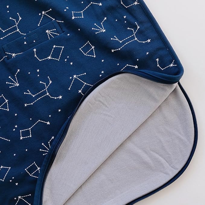 Woolino Big Kid Sleeping Bag, 4 Season Baby Sleep Sack, Merino Wool and Organic Cotton Wearable Blanket, 4-6 Years