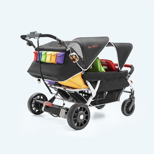 Familidoo Electric 6-Seater Stroller Wagon for Kids – Motorized Baby Stroller with All Reclining Seats, 5-Point Safety Harness & Foldable Design – Safe, Secure & Easy to Handle for Infants & Toddlers