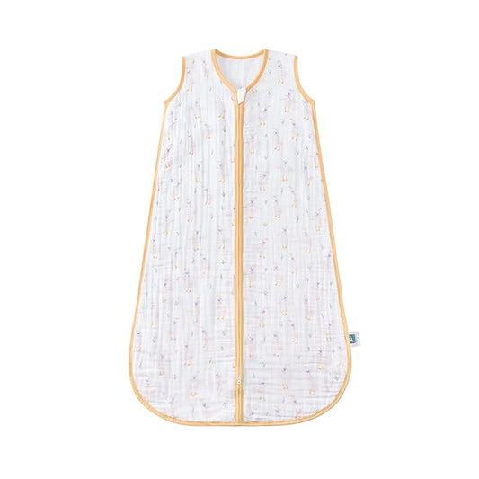 Baby Sleep Sack 2-4 T Baby Wearable Blanket 100% Organic Cotton 0.5 TOG Toddler Sleep Sacks 2- Way Zipper Soft 4 Layers Muslin 2T 3T 4T Goose Yellow
