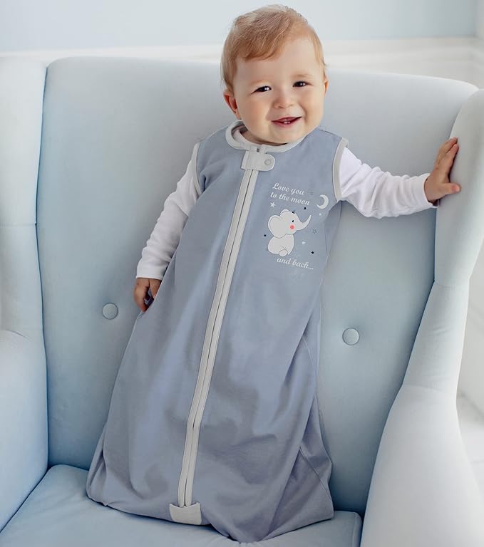 Mama Cheetah Baby Sleep Sack 0.5 TOG, Organic Cotton Baby Wearable Blanket with Two-Way Zipper, Swaddle Transition Baby Sleeping Bag for Newborn Infant Toddler Boy Girl, 24-48 Months