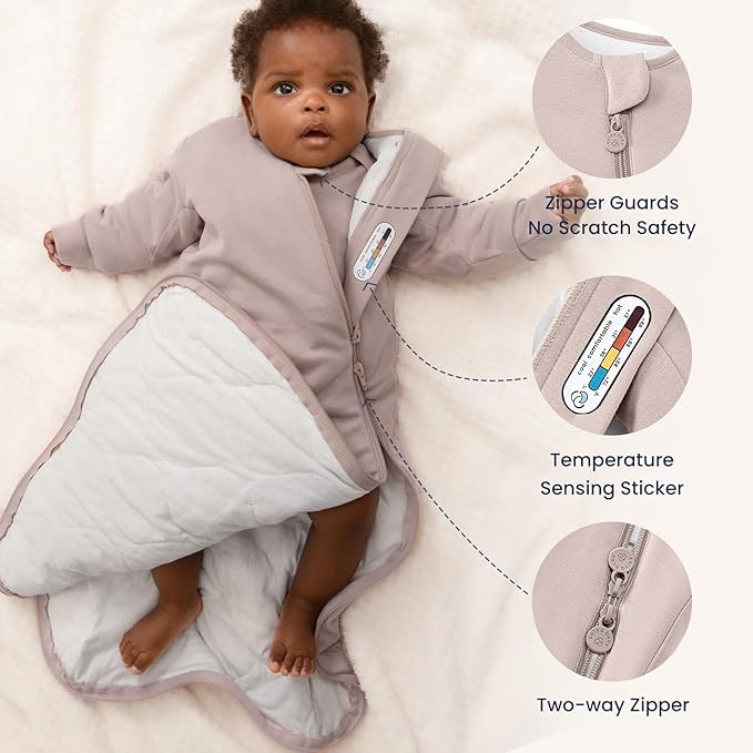 Unisex Sleeping Bag for Babies and Toddlers 1.0 Tog Sleep Sack 18-36 Months, Newborn Sleep Sack, Wearable Blanket Baby, One Piece Long Sleeves, Gifts for Baby