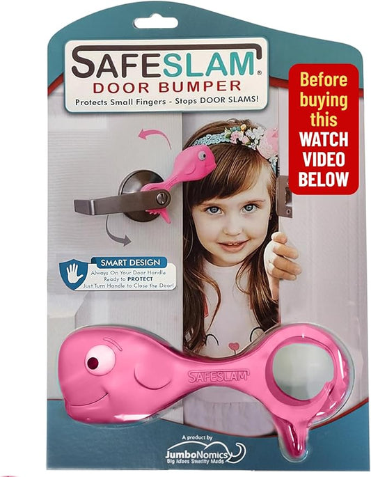 Baby Proofing Door Stopper, Door Pinch Guards Protect Child Fingers & PET Tails. Baby Safety Finger Protectors Prevent Pinch Injuries – Kids and Adults Love Whale Pinch Guard (Pink)