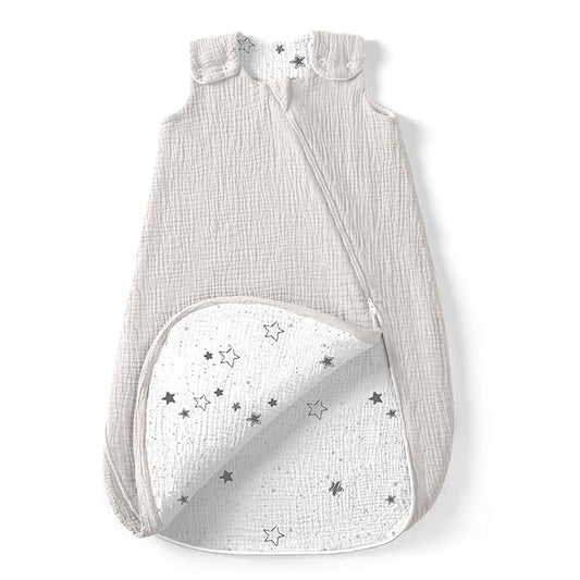 lulumoon Sleep Sack Muslin for Baby: Cotton Wearable Blanket for 9-15 Months - Soft Lightweight Ideal for Nursery Lounge Nighttime Naptime 6-12 Months